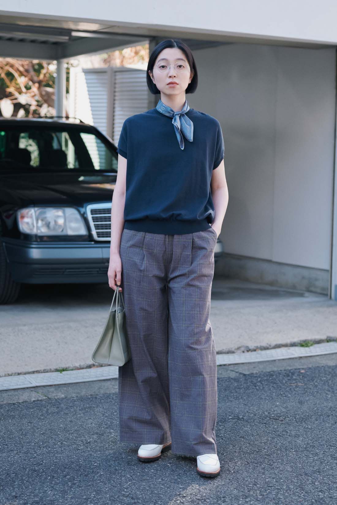 THREE FIFTY STANDARD|THREE FIFTY STANDARD　シャリっとしたコットン100％のニットプルオーバーの会