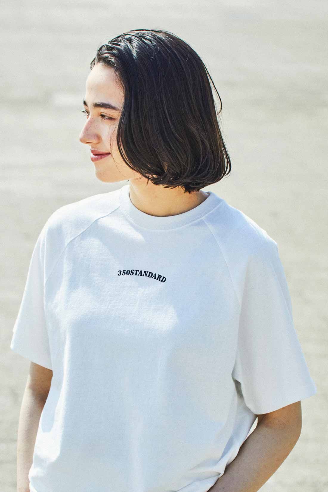 THREE FIFTY STANDARD|THREE FIFTY STANDARD モノトーンロゴTシャツ〈オフホワイト〉