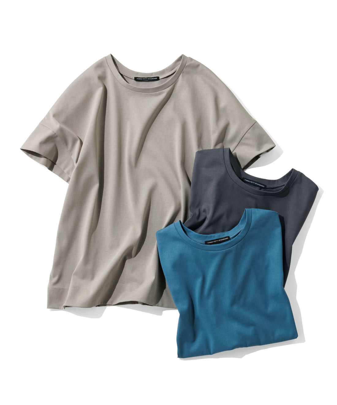 THREE FIFTY STANDARD|THREE FIFTY STANDARD　汗じみ軽減加工のダブルスリーブTシャツの会