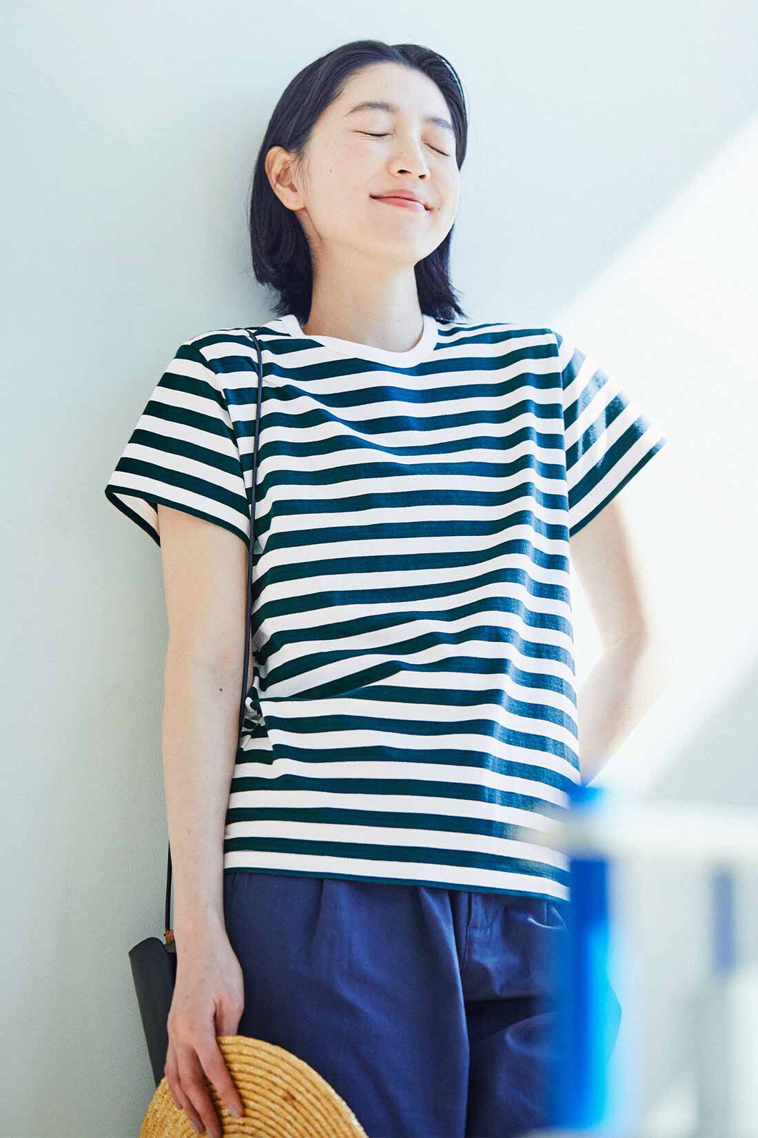 THREE FIFTY STANDARD|THREE FIFTY STANDARD すっきりシルエットのボーダーTシャツの会