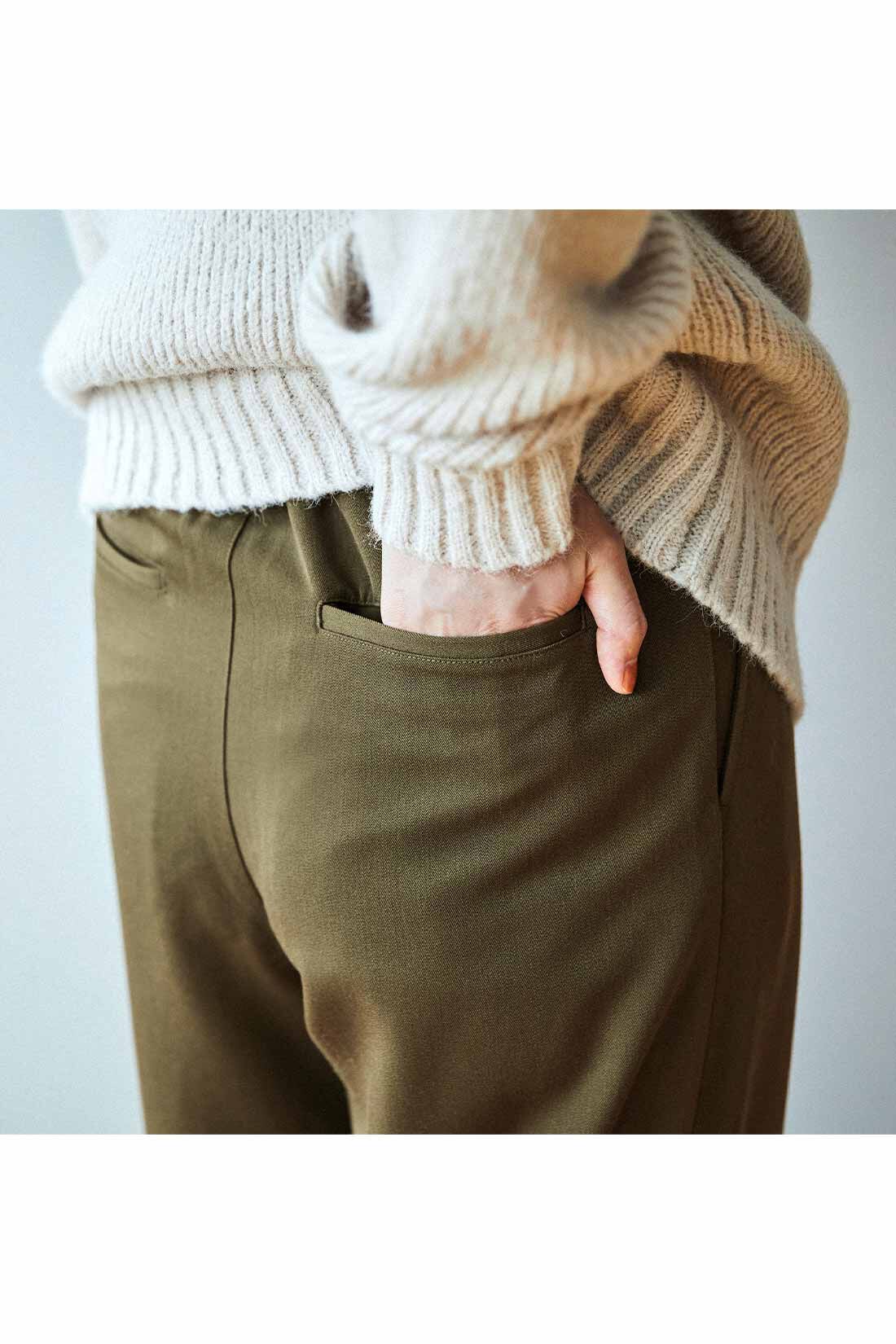 THREE FIFTY STANDARD［スリーフィフティースタンダード］|THREE FIFTY STANDARD　ゆるっとワイドパンツ〈カーキ〉