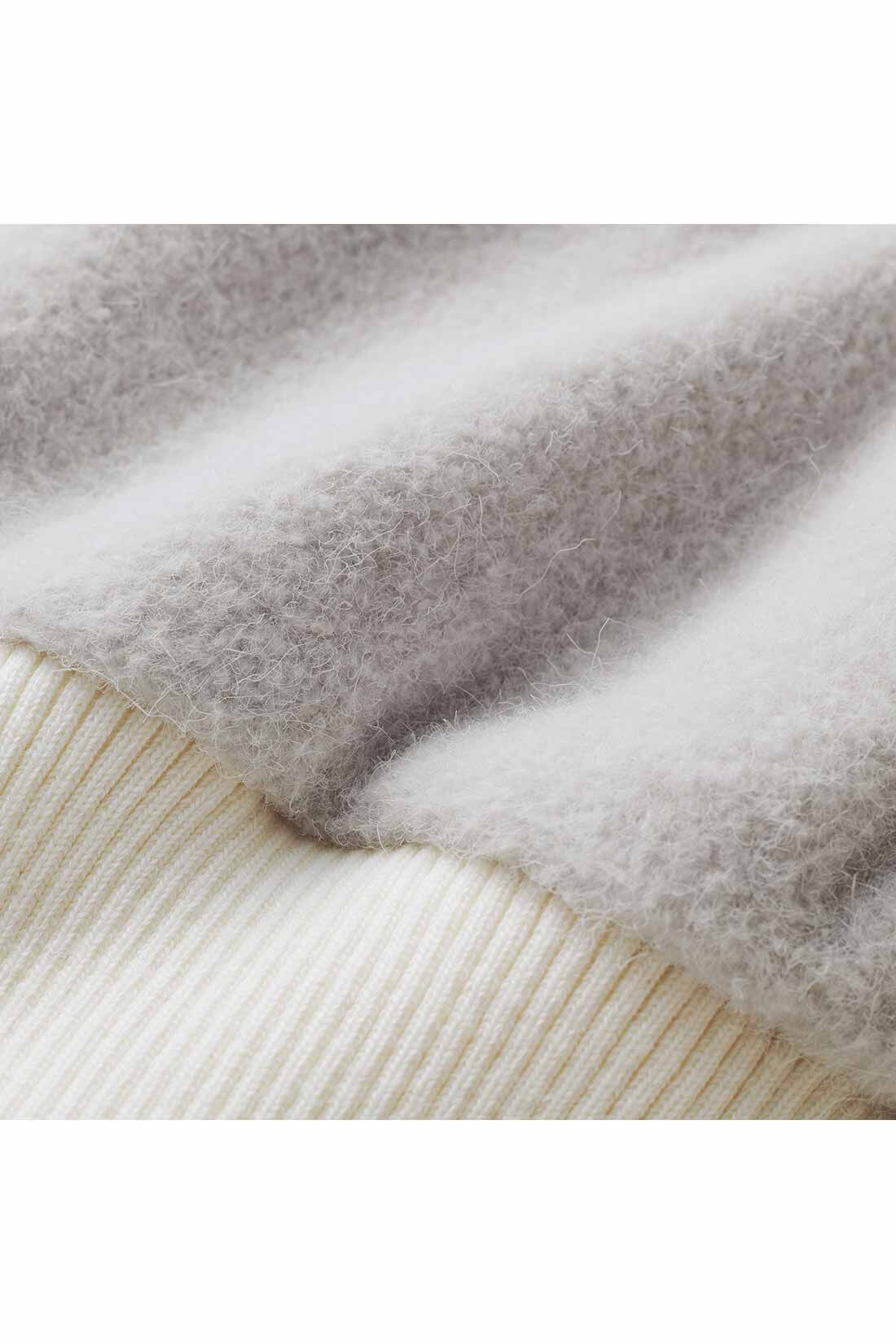 THREE FIFTY STANDARD|THREE FIFTY STANDARD　金子敦子さんと作った コート生地で仕立てたノーカラーブルゾン〈ライトグレー〉|扱いやすいポリエステル素材に、ウールのようなふくらみをもたせて、上品に仕上げました。