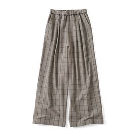 THREE FIFTY STANDARD | 綿100％ モノトーンチェック ワイドパンツ