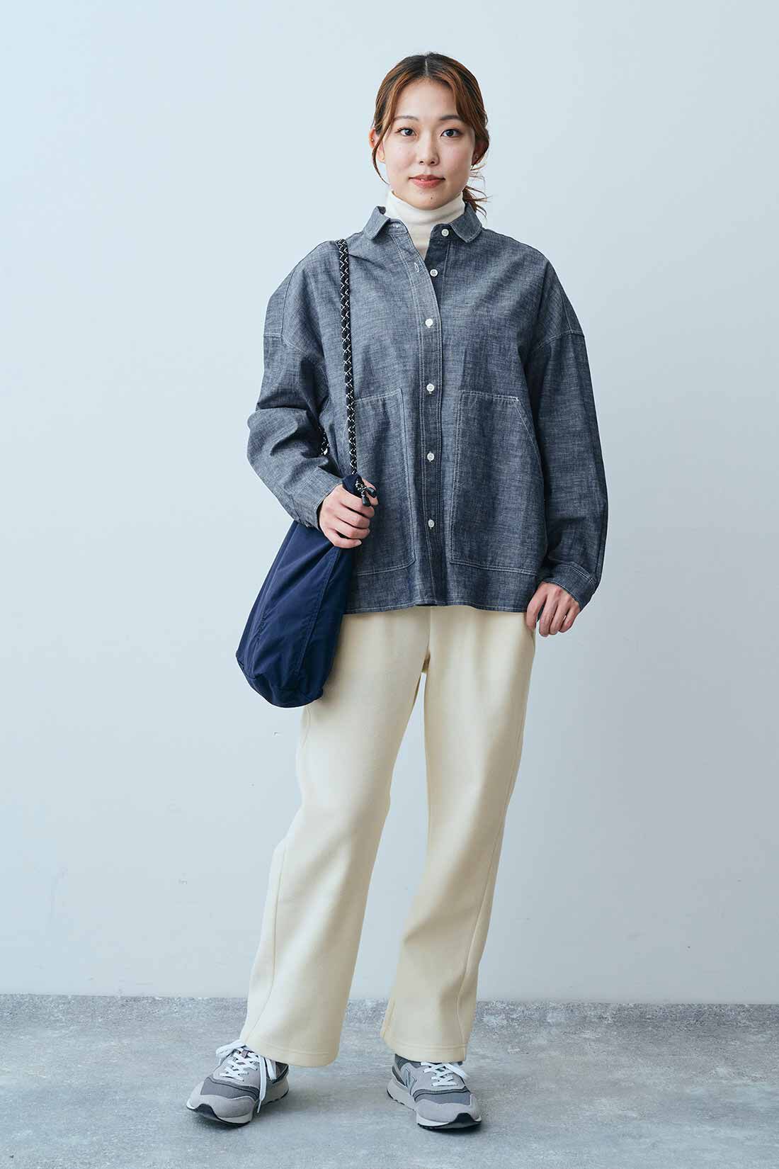 THREE FIFTY STANDARD|あったか両面起毛タートルＴＦＳときちんと見えカットソーパンツＴＦＳのコーディネート