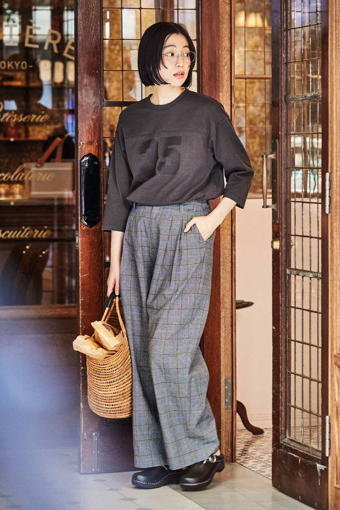 THREE FIFTY STANDARD|THREE FIFTY STANDARD フットボールTシャツ〈チャコールグレー〉