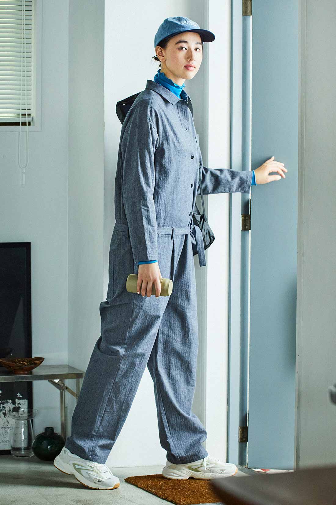 THREE FIFTY STANDARD|ヘリンボーン柄のオールインワンＮＶＴＦＳのコーディネート