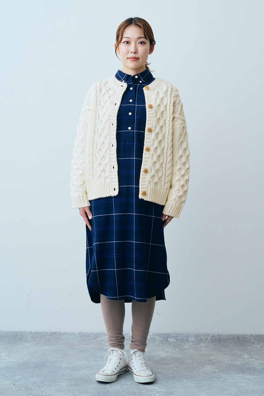 THREE FIFTY STANDARD|THREE FIFTY STANDARD あったか両面起毛レギンスの会|モデル身長：165cm　着用サイズ：M