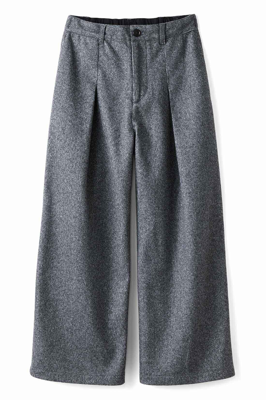 THREE FIFTY STANDARD［スリーフィフティースタンダード］|THREE FIFTY STANDARD　小谷 実由さんと作った 細かいチェック柄のワイドパンツ〈グレー〉