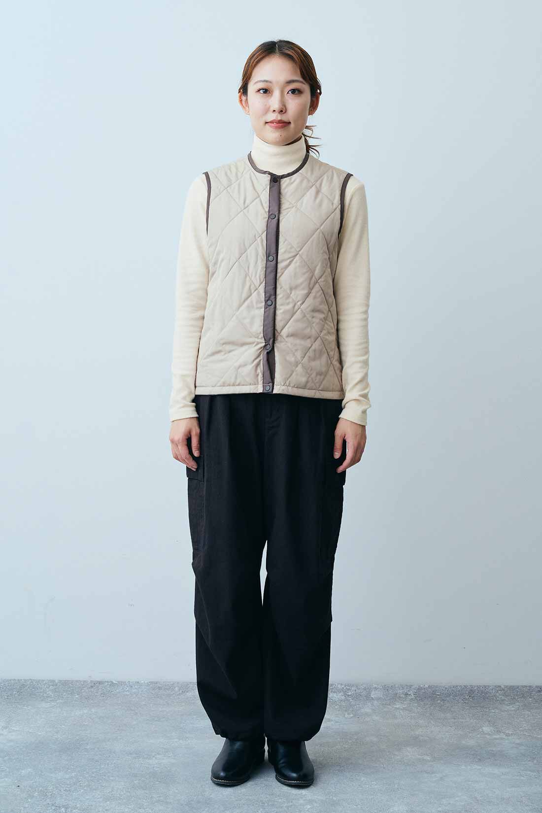 THREE FIFTY STANDARD|あったか両面起毛タートルＴＦＳと微起毛カーゴパンツＢＫ　ＴＦＳのコーディネート