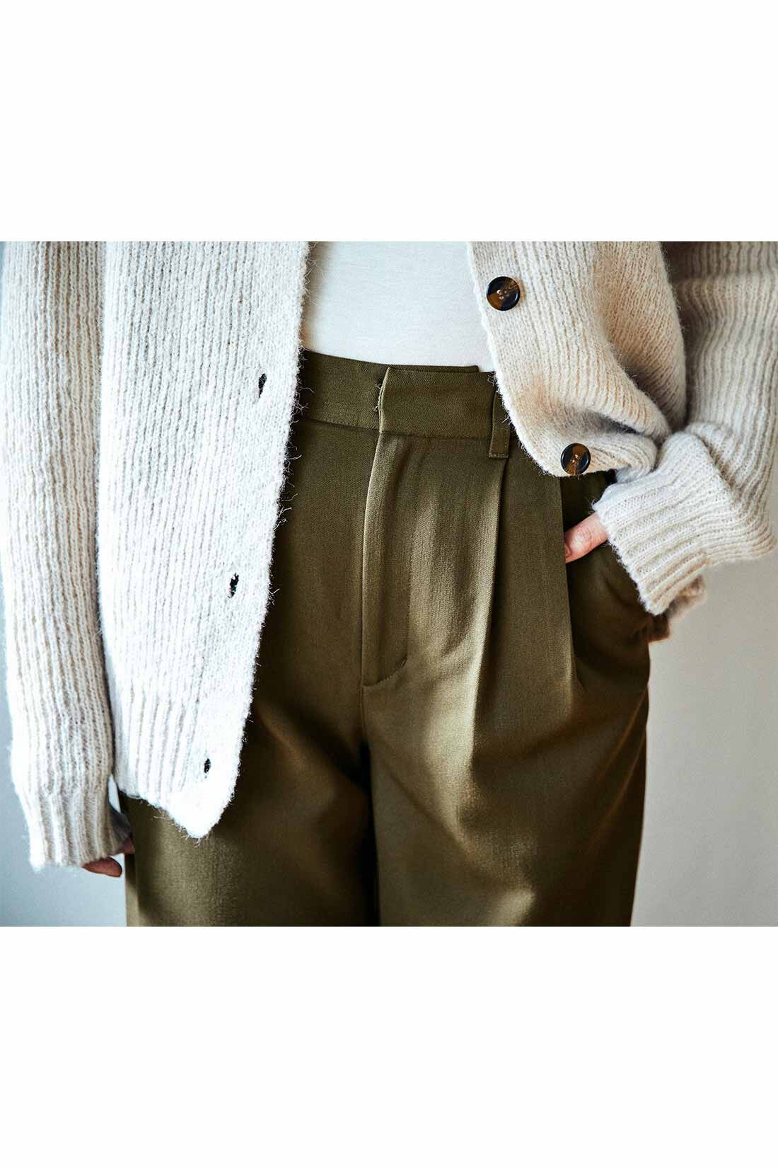 THREE FIFTY STANDARD［スリーフィフティースタンダード］|THREE FIFTY STANDARD　ゆるっとワイドパンツ〈カーキ〉