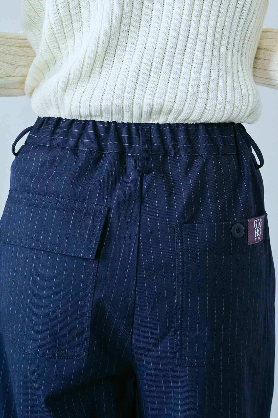 THREE FIFTY STANDARD|THREE FIFTY STANDARD　アメリカのワークブランドGUNG HOに別注したファティーグパンツ|米軍ミリタリーパンツと同じく、風雨を防いで実用的なフラップ付きのバックポケットを採用。