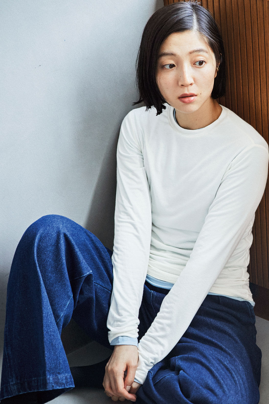 THREE FIFTY STANDARD|THREE FIFTY STANDARD シアーなクルーネックのロングスリーブTシャツの会