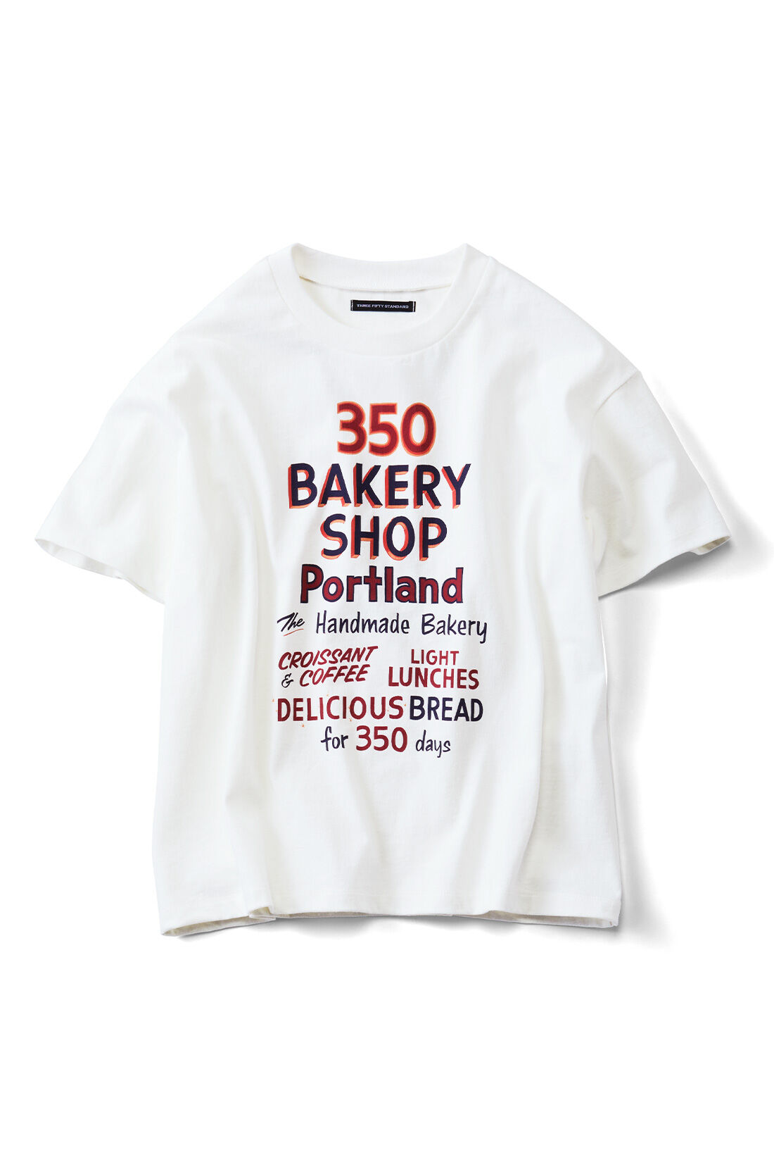 THREE FIFTY STANDARD|THREE FIFTY STANDARD ベーカリーショップTシャツ〈オフホワイト〉