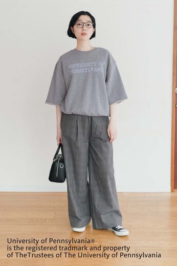THREE FIFTY STANDARD［スリーフィフティースタンダード］ | 別注カレッジロゴミニ裏毛のトップス〈杢グレー〉