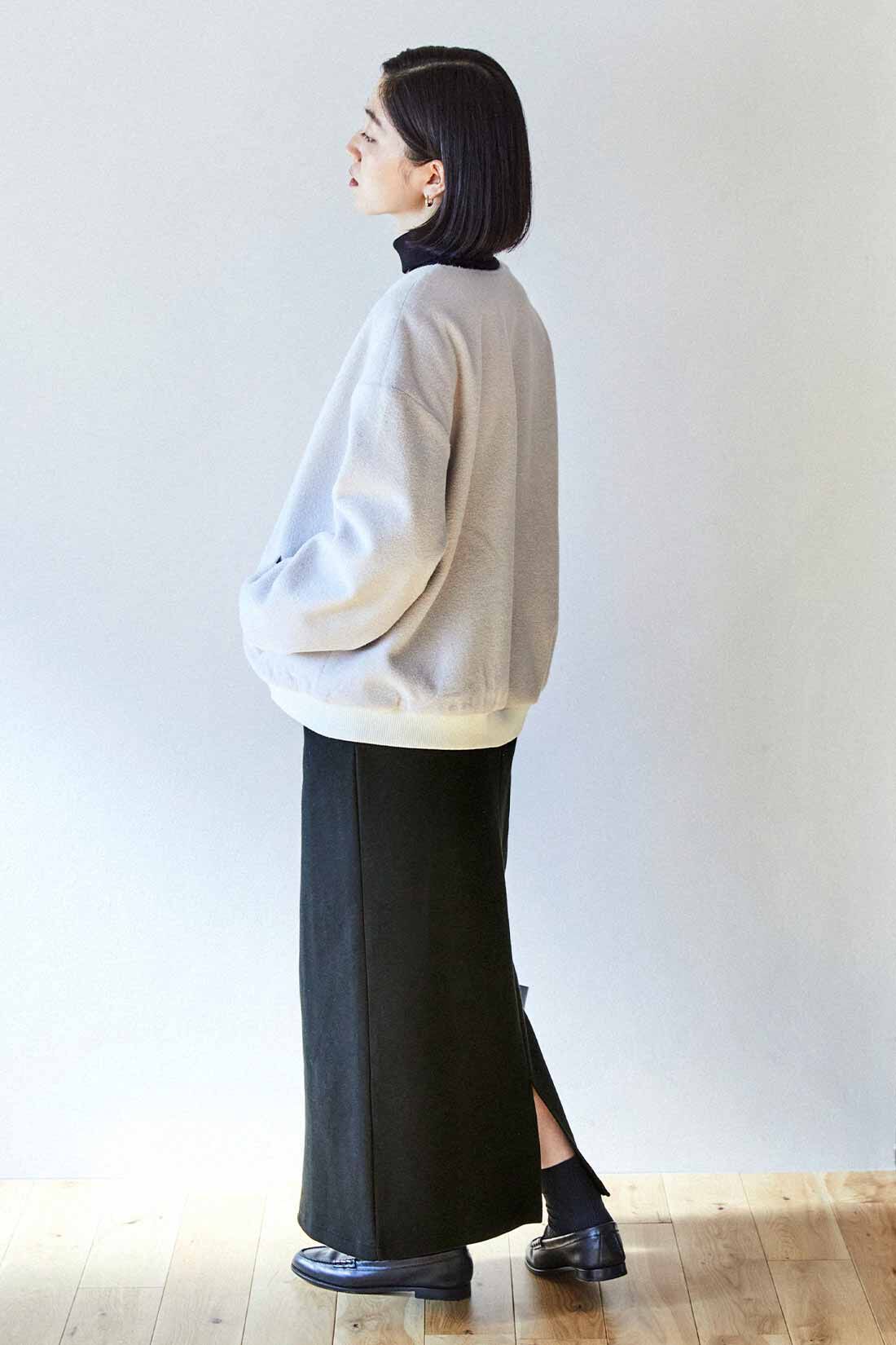 THREE FIFTY STANDARD|THREE FIFTY STANDARD　万能なダンボールニットのセットアップ〈ブラック〉