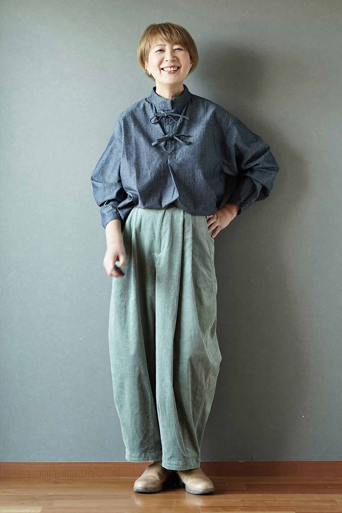 THREE FIFTY STANDARD|THREE FIFTY STANDARD　金子敦子さんと作った リーフグリーンのわくわくズボン
