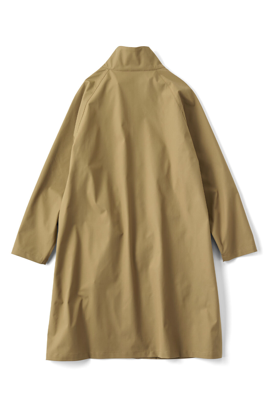 THREE FIFTY STANDARD|THREE FIFTY STANDARD スタンドカラーの撥水（はっすい）コート〈カーキベージュ〉|BACK