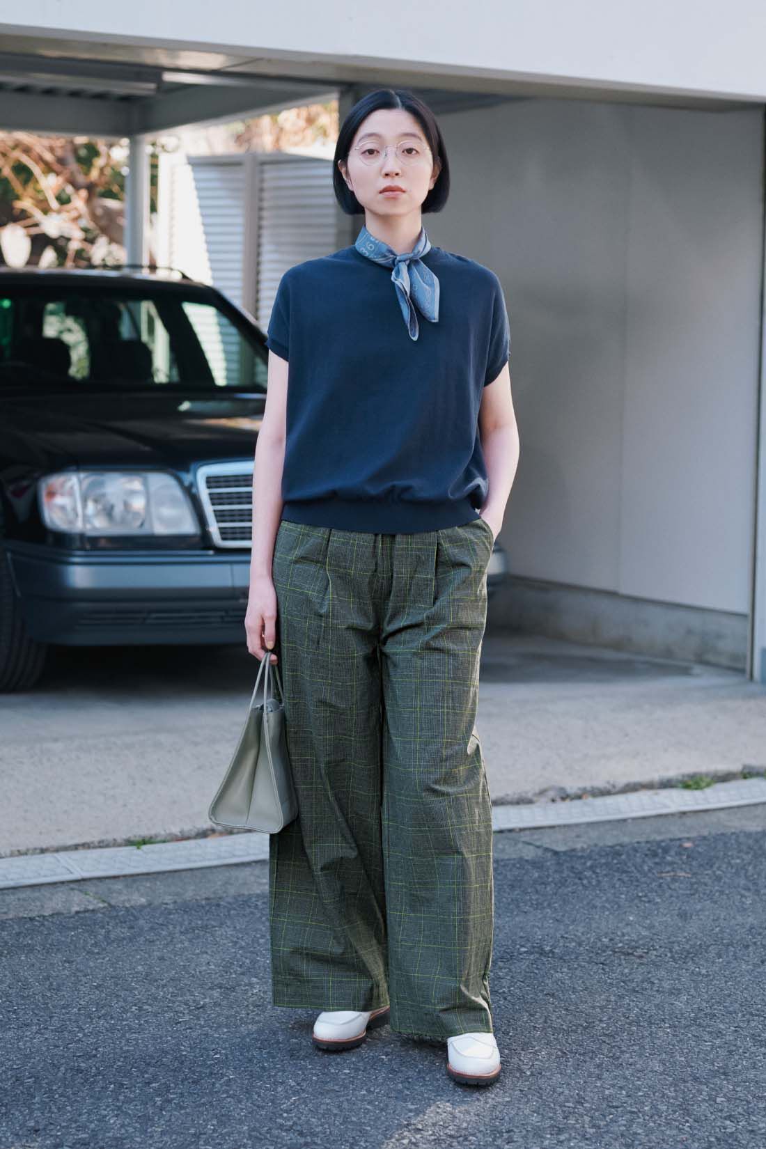 THREE FIFTY STANDARD|THREE FIFTY STANDARD　グリーンラインのチェックパンツ
