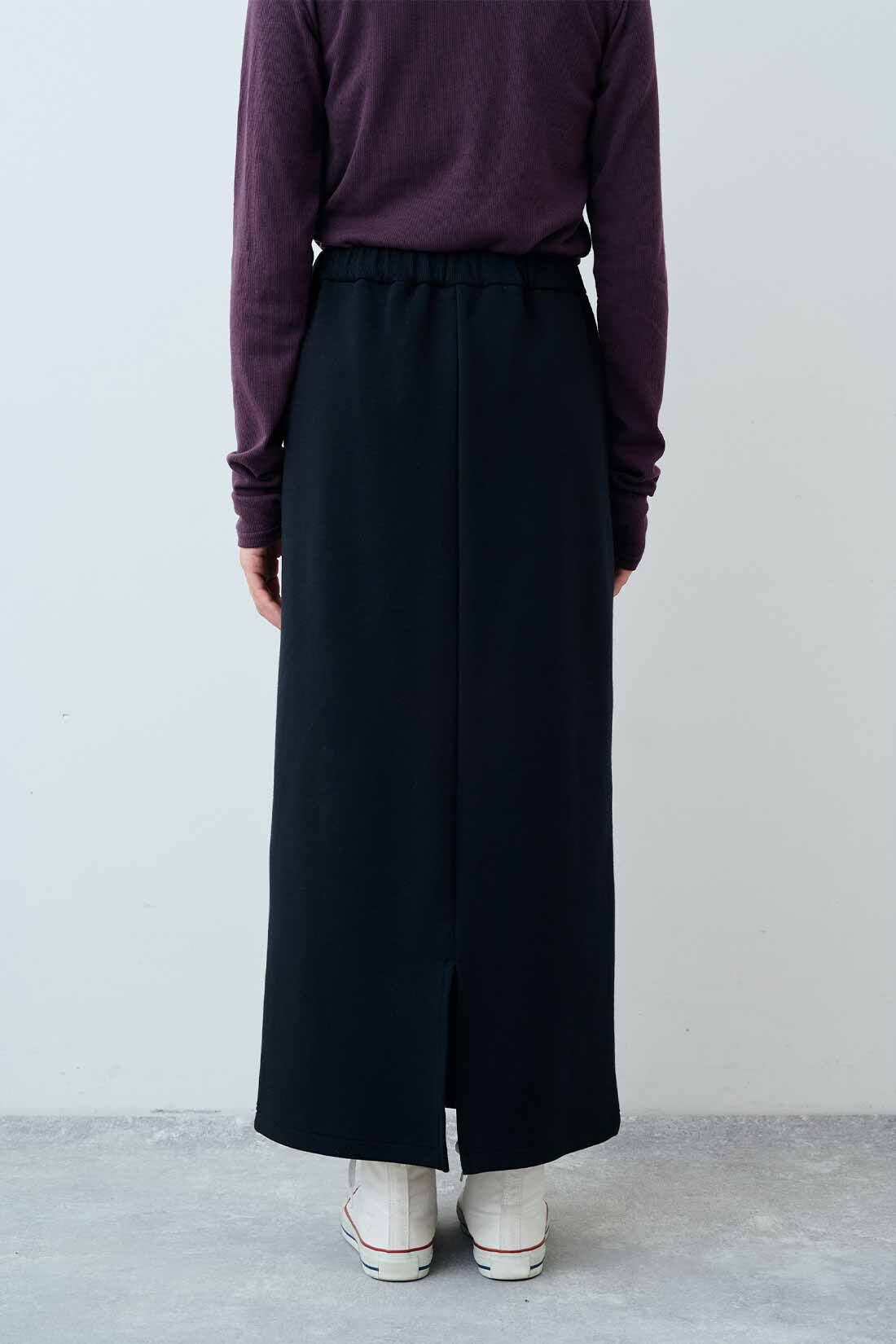 THREE FIFTY STANDARD|THREE FIFTY STANDARD　万能なダンボールニットのセットアップ〈ブラック〉|BACK