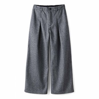 小谷 実由さんと作った チェック柄のワイドパンツ〈グレー〉