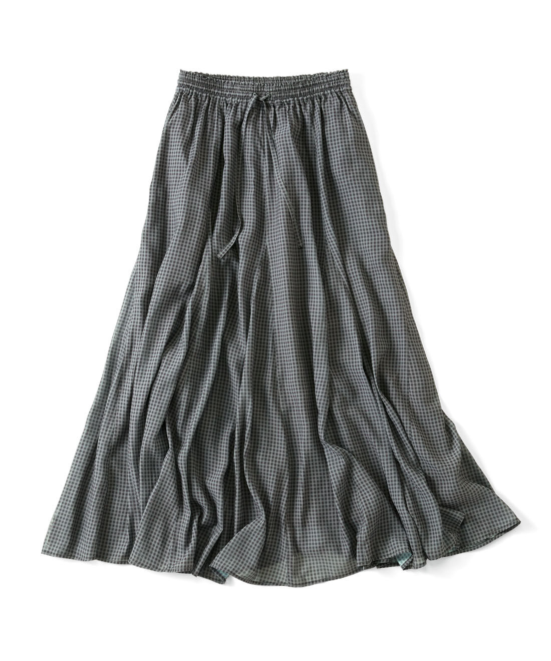 THREE FIFTY STANDARD|THREE FIFTY STANDARD　モノトーンチェックのフレアースカート〈ブラック×グレー〉