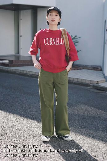 THREE FIFTY STANDARD | ベーシックなベイカーパンツ〈カーキグリーン〉