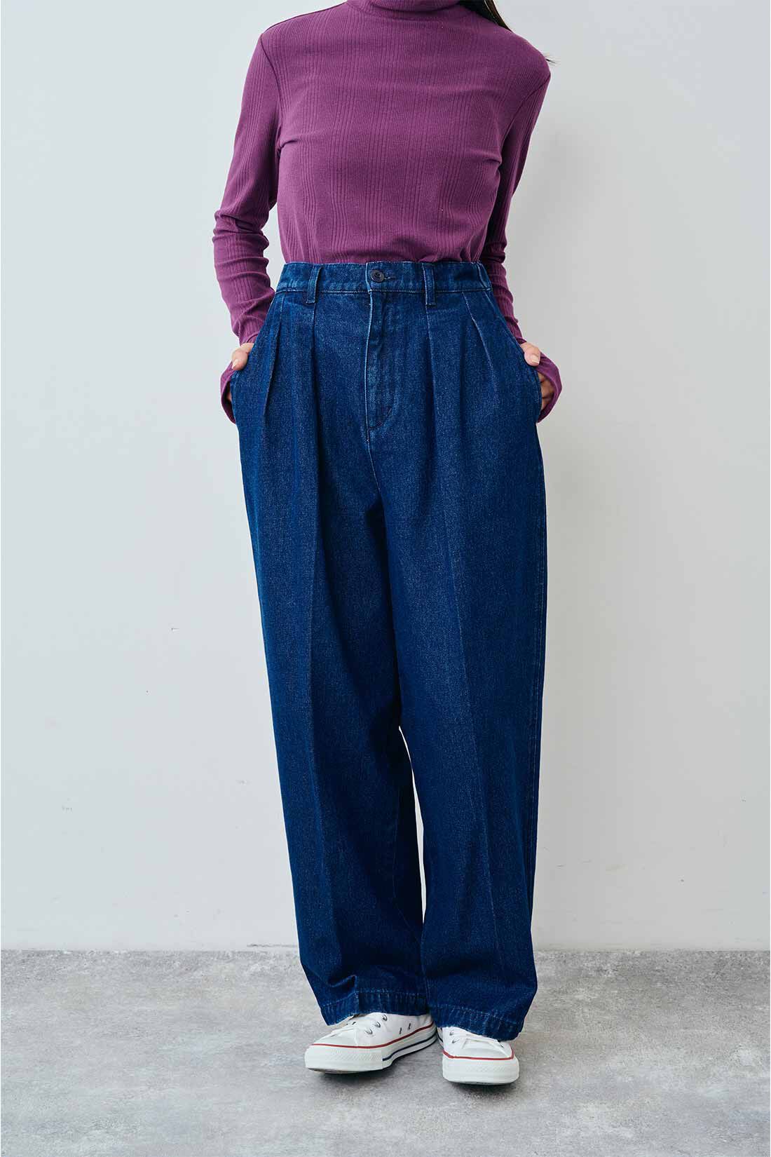 THREE FIFTY STANDARD|THREE FIFTY STANDARD デニムのトラウザーパンツ|FRONT