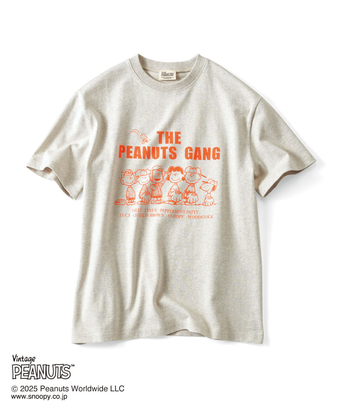 THREE FIFTY STANDARD|THREE FIFTY STANDARD　PEANUTS〈スヌーピー＆フレンズ〉ロゴプリントTシャツの会|オートミール