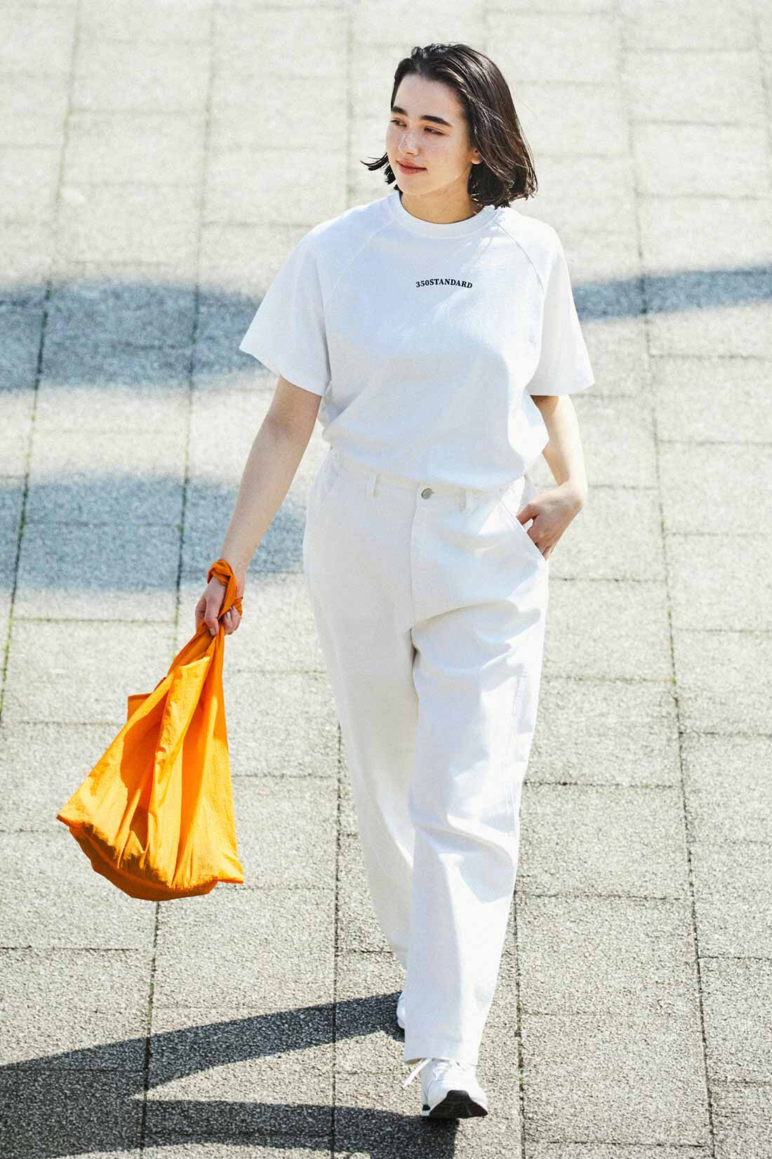 THREE FIFTY STANDARD|THREE FIFTY STANDARD モノトーンロゴTシャツ〈オフホワイト〉