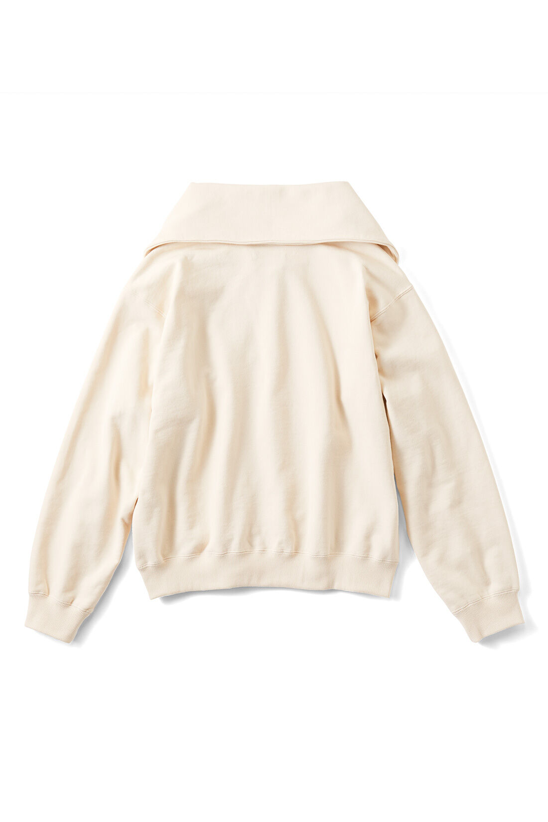 THREE FIFTY STANDARD［スリーフィフティースタンダード］|THREE FIFTY STANDARD　セーラー風のハーフジップスウェット〈チャコールグレー〉|BACK ※お届けするカラーとは異なります。