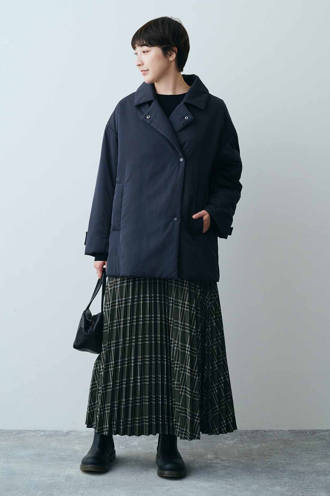 THREE FIFTY STANDARD|THREE FIFTY STANDARD チェックのプリーツスカート〈グリーン〉