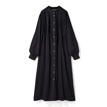 THREE FIFTY STANDARD | ピンタックのワンピース〈ブラック〉