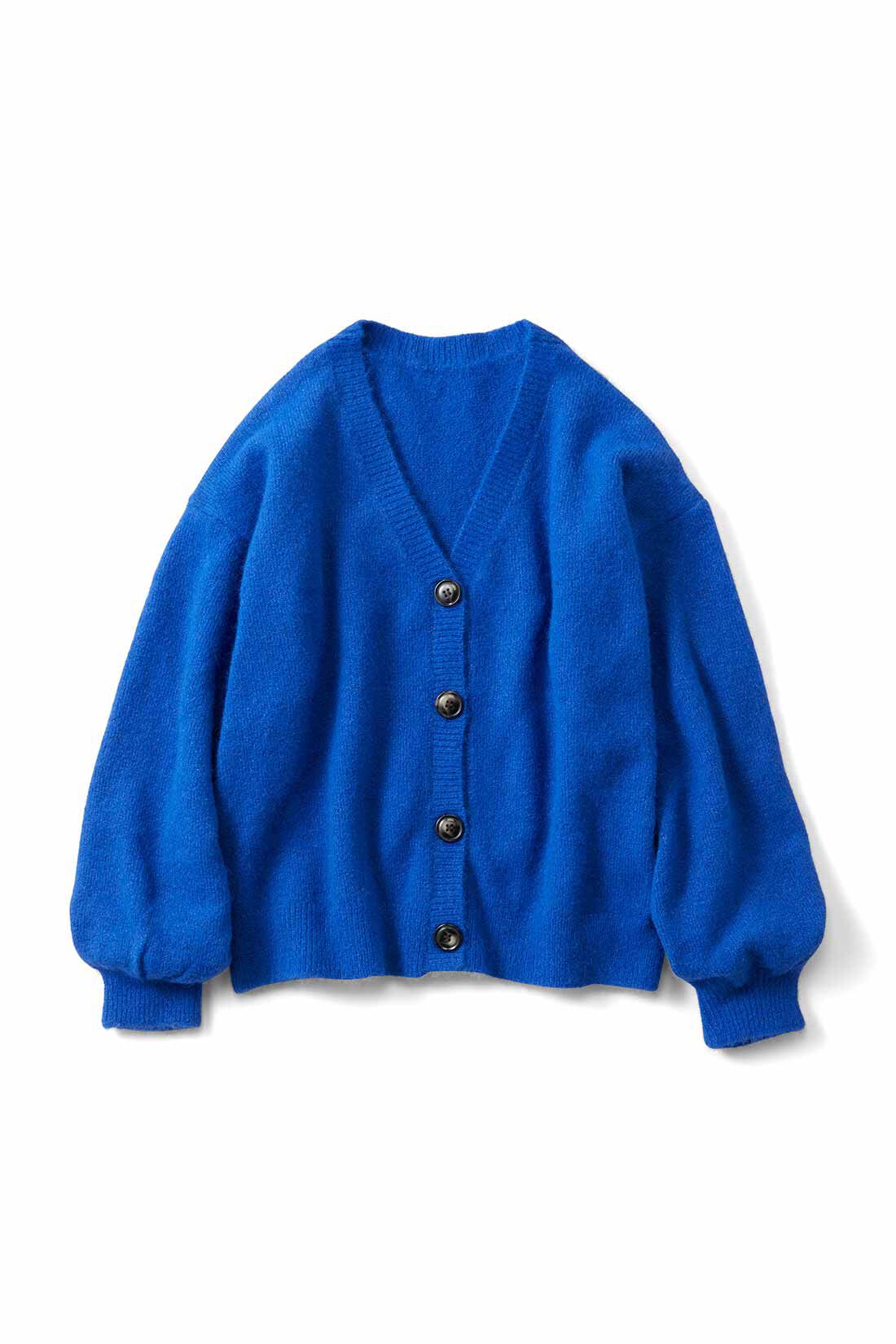 THREE FIFTY STANDARD|THREE FIFTY STANDARD やわらかタッチのVネックカーディガン〈ロイヤルブルー〉|ロイヤルブルー