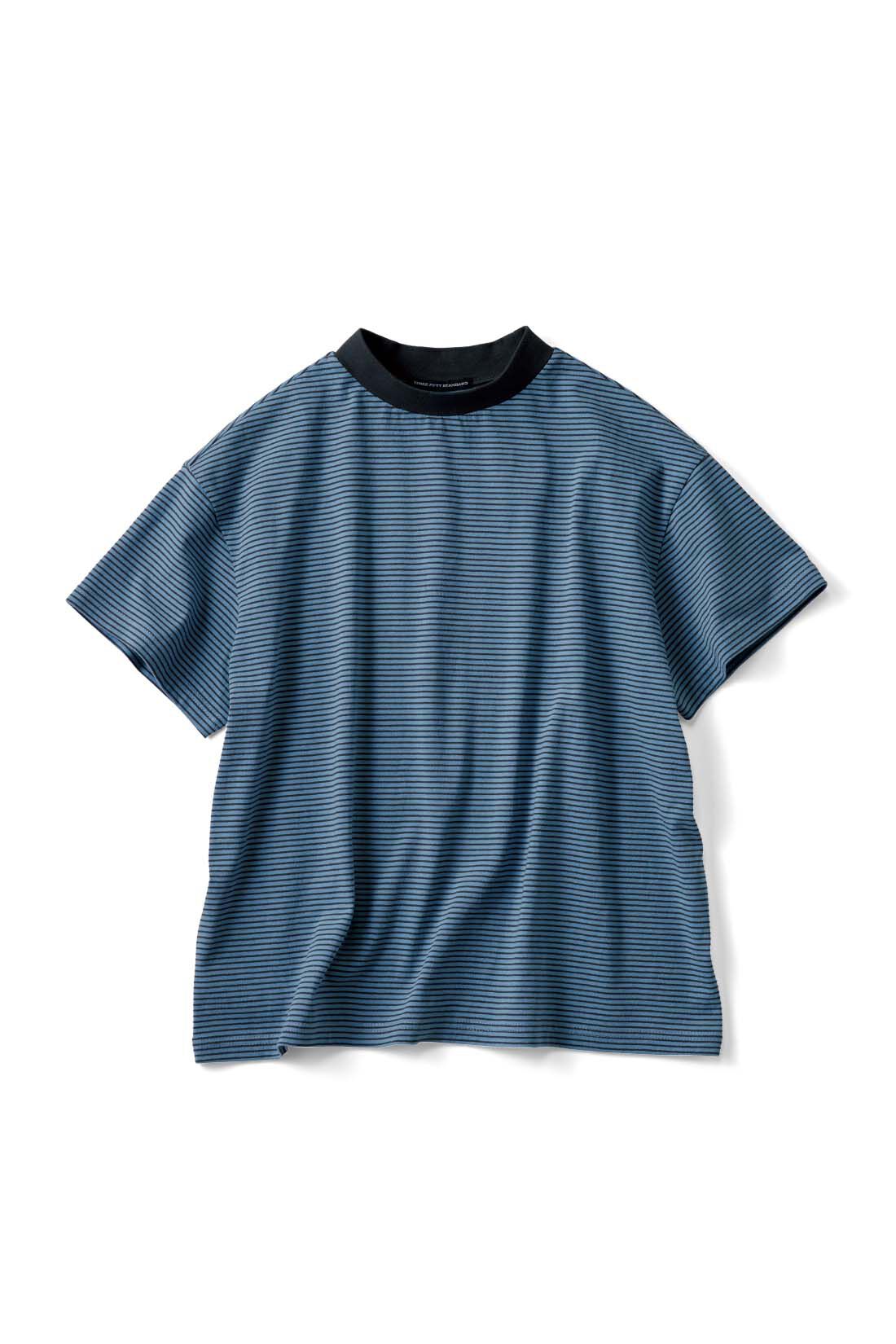 THREE FIFTY STANDARD|THREE FIFTY STANDARD　こだわりボーダーTシャツの会|チャコール×ブルー