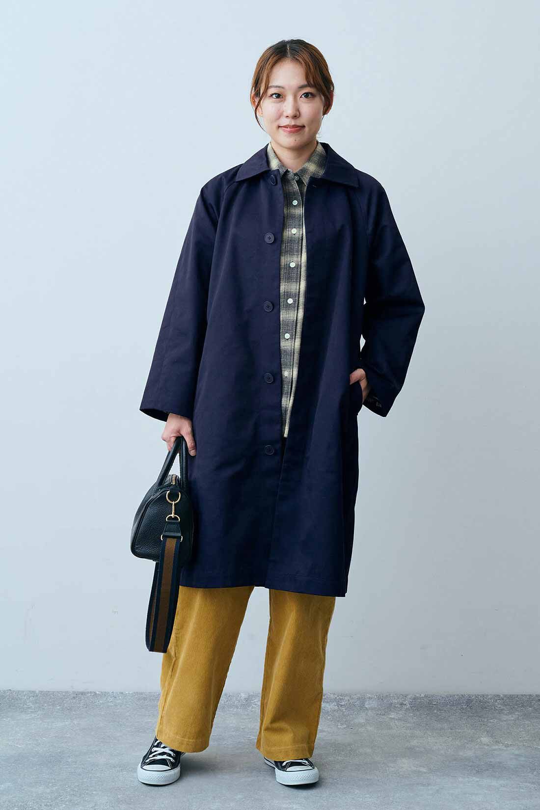 THREE FIFTY STANDARD|オンブレチェックシャツＢＫ　ＴＦＳとコーデュロイパンツマスタードイエローＴＦＳのコーディネート