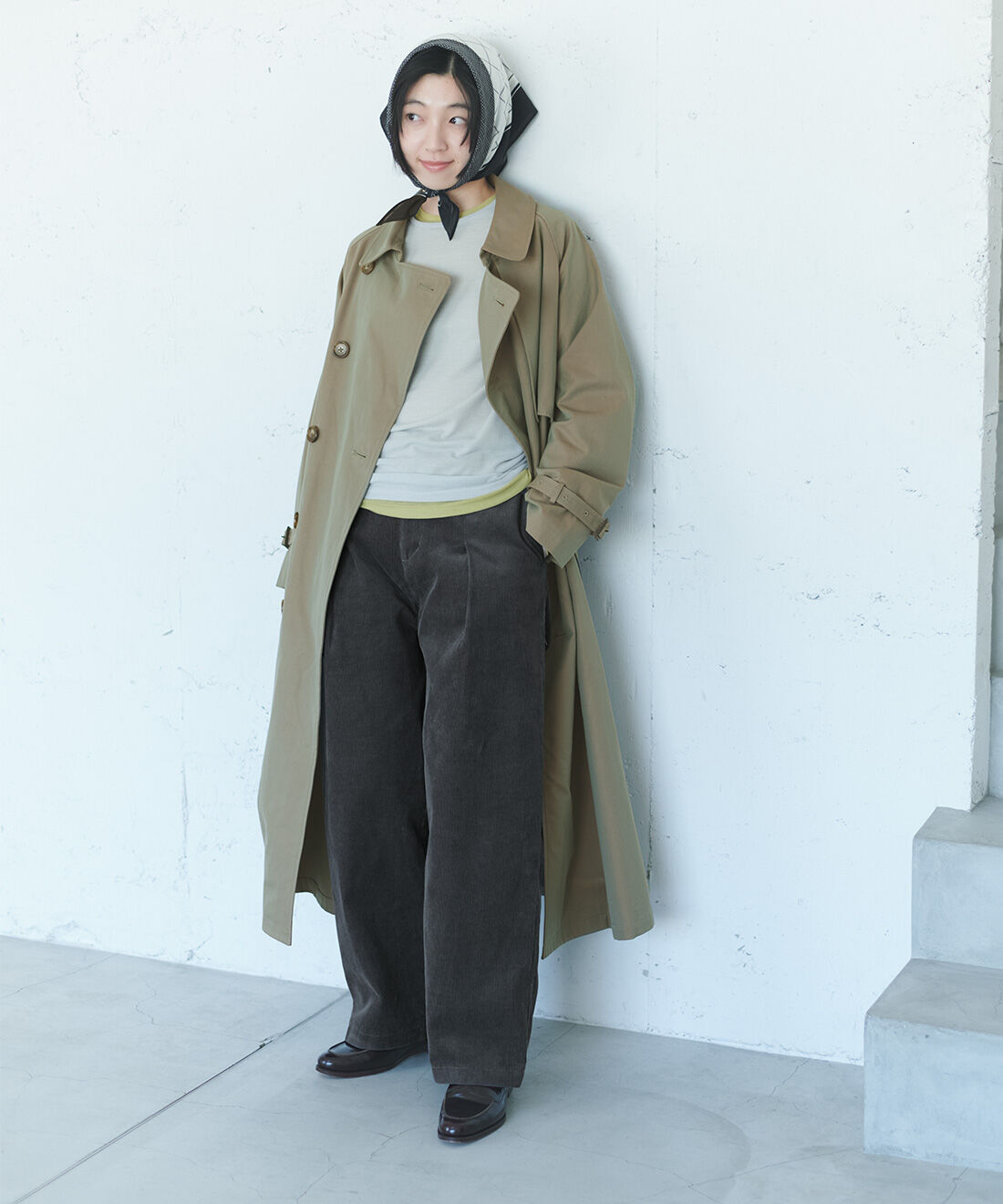 THREE FIFTY STANDARD［スリーフィフティースタンダード］|THREE FIFTY STANDARD　小谷 実由さんと作った こだわった色味のコーデュロイワイドパンツ〈チャコールグレー〉
