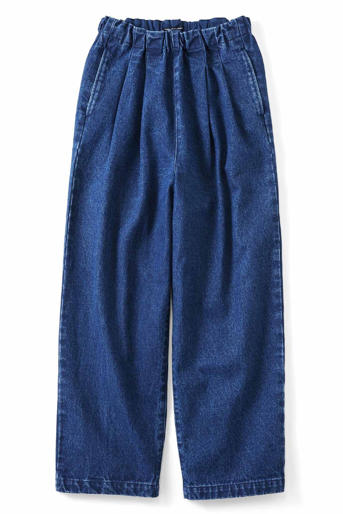 THREE FIFTY STANDARD|THREE FIFTY STANDARD 10オンスデニムのイージーパンツ〈ブルー〉
