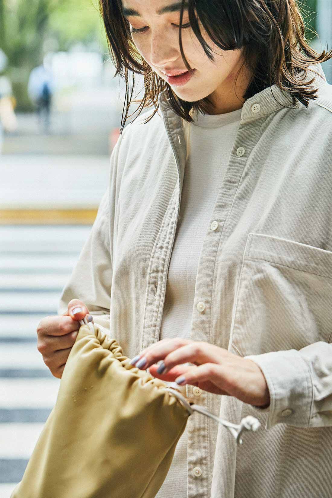 THREE FIFTY STANDARD|THREE FIFTY STANDARD コーデュロイチュニックワンピース〈オフホワイト〉