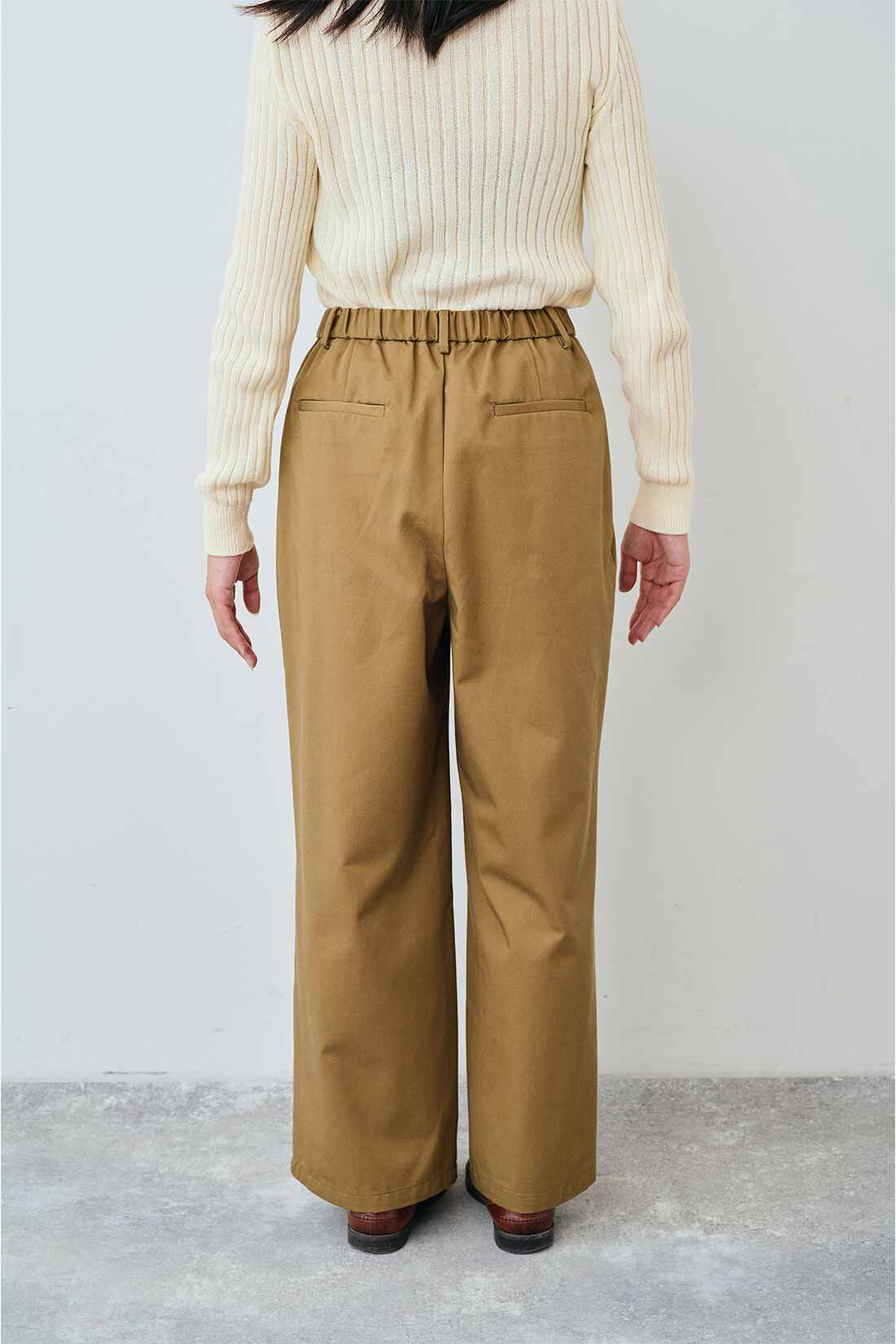 THREE FIFTY STANDARD|THREE FIFTY STANDARD カジュアルすぎないチノパンツ〈キャメル〉|BACK
