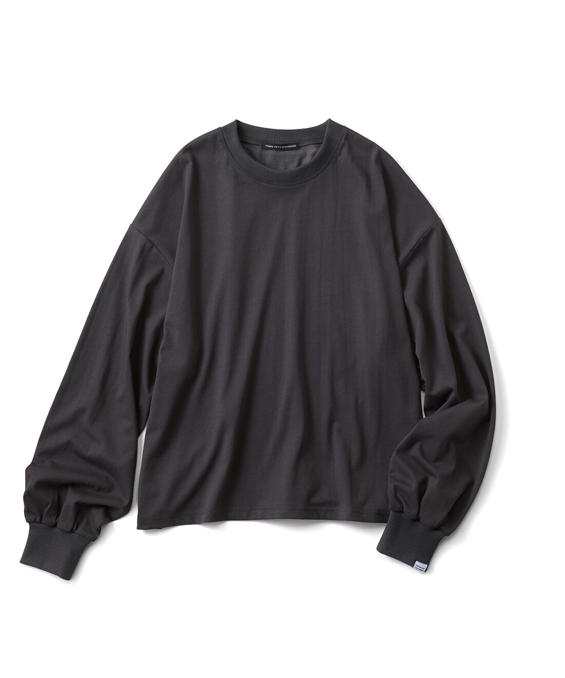 THREE FIFTY STANDARD［スリーフィフティースタンダード］|THREE FIFTY STANDARD　ボリューム袖の吸汗速乾長袖Tシャツの会|チャコールグレー