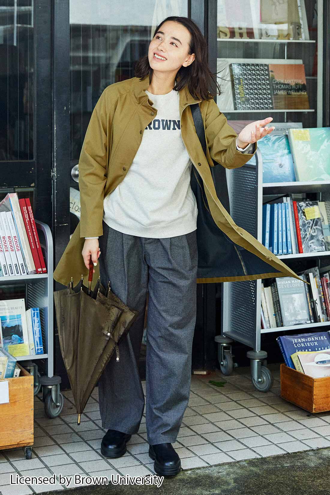 THREE FIFTY STANDARD|THREE FIFTY STANDARD スタンドカラーの撥水（はっすい）コート〈カーキベージュ〉