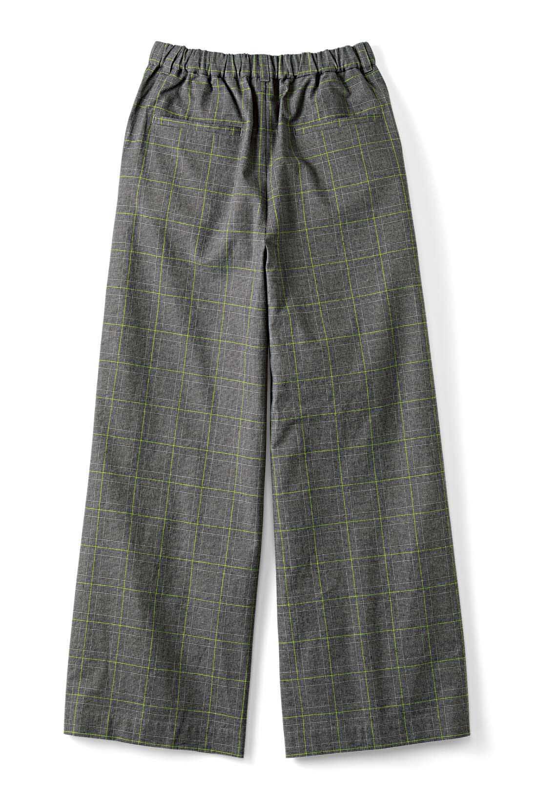 THREE FIFTY STANDARD|THREE FIFTY STANDARD　グリーンラインのチェックパンツ|BACK