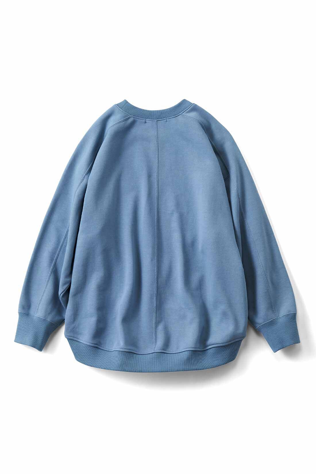 THREE FIFTY STANDARD|THREE FIFTY STANDARD すそラウンドシルエットの裏毛プルオーバー〈チャコール〉|BACK　※お届けするカラーとは異なります。