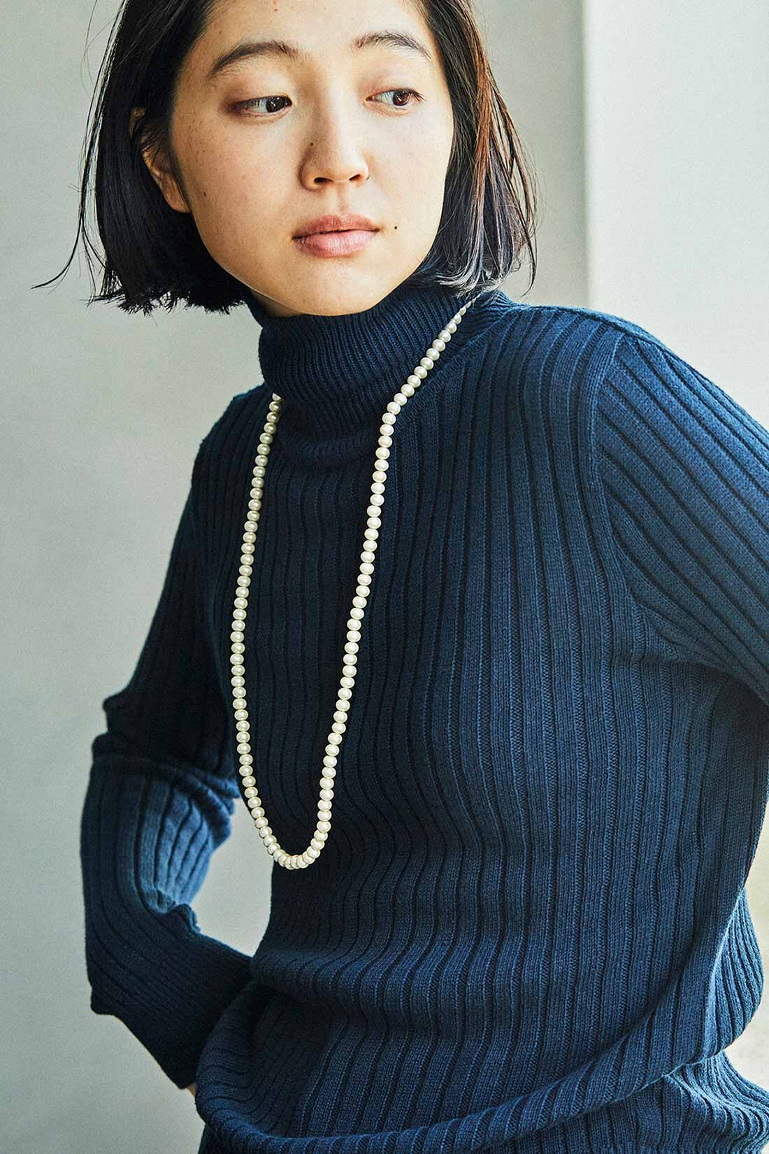 THREE FIFTY STANDARD|THREE FIFTY STANDARD 桜の木から削り出したウッドパールロングネックレス