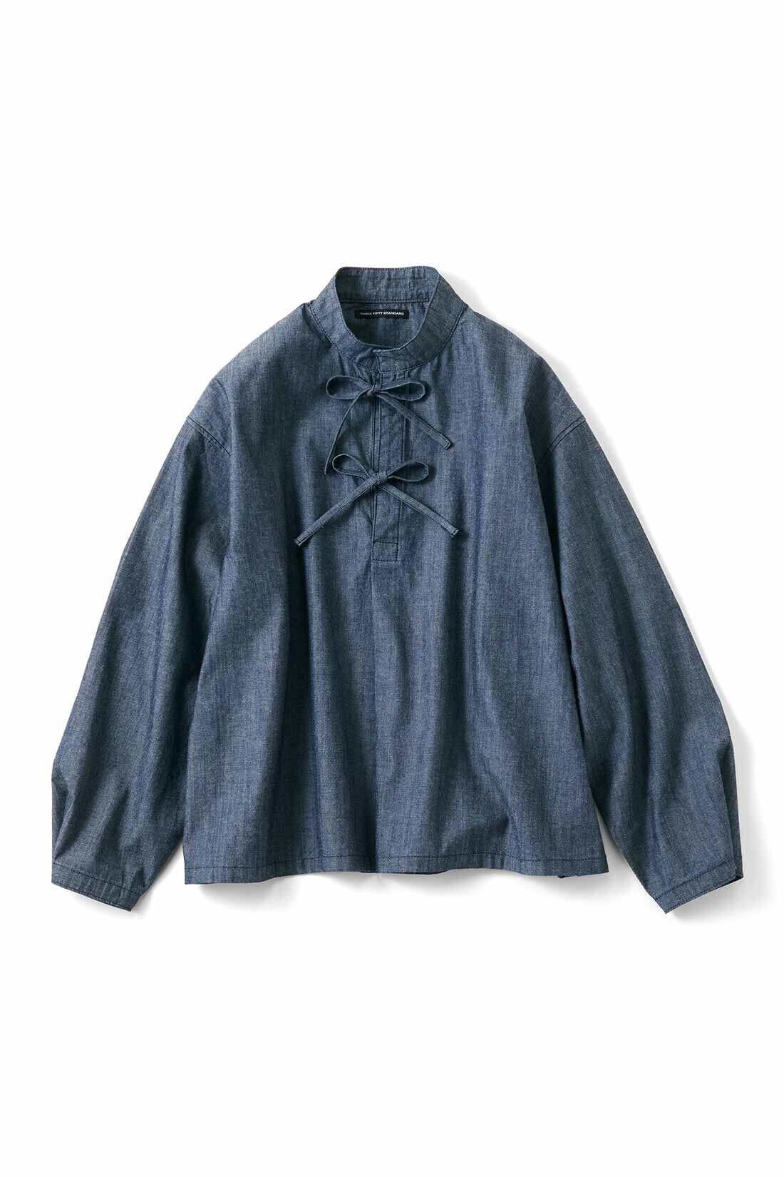 THREE FIFTY STANDARD|THREE FIFTY STANDARD　リボンデザインのデニムプルオーバー