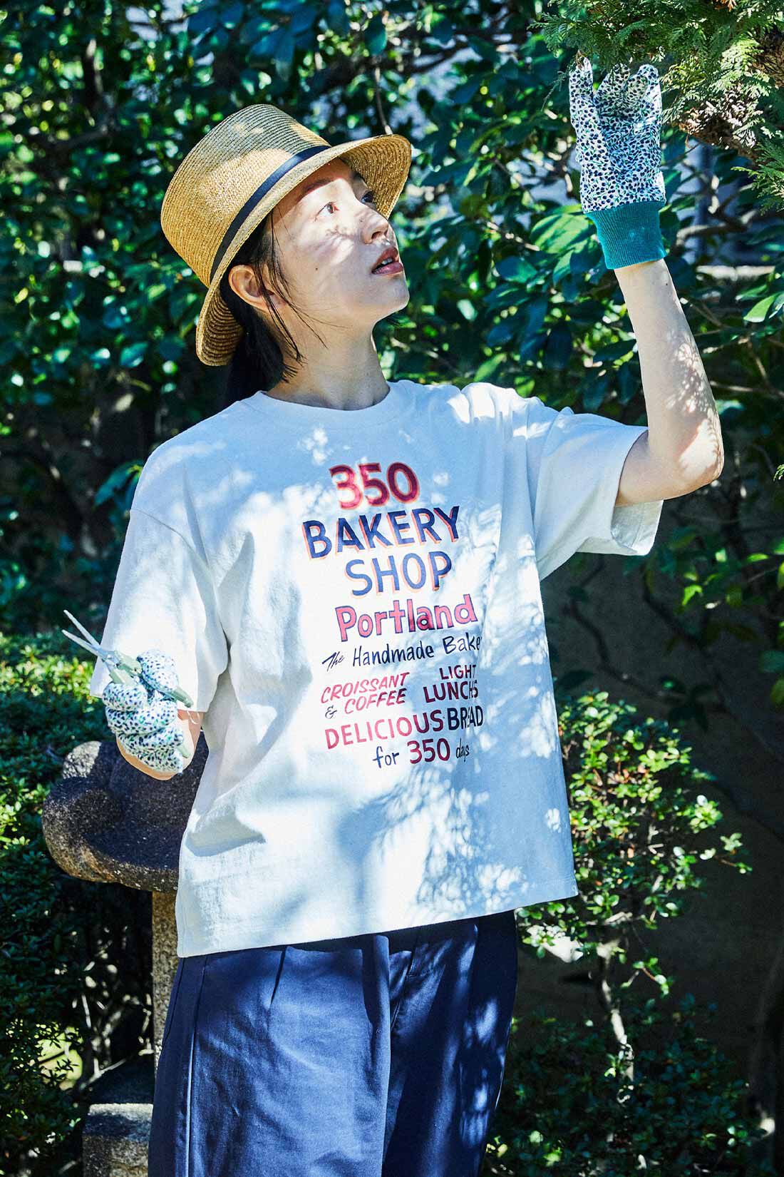 THREE FIFTY STANDARD|THREE FIFTY STANDARD ベーカリーショップTシャツ〈オフホワイト〉
