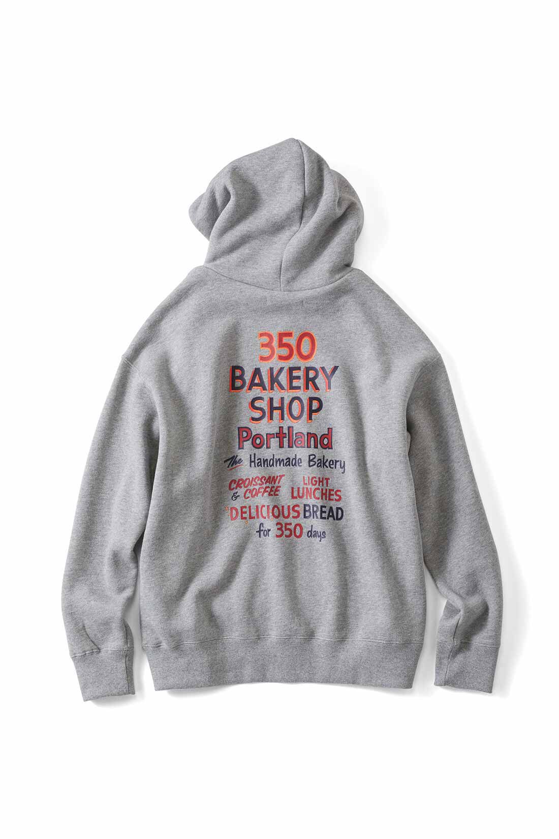 THREE FIFTY STANDARD|THREE FIFTY STANDARD ベーカリーショップパーカー〈グレー〉|BACK