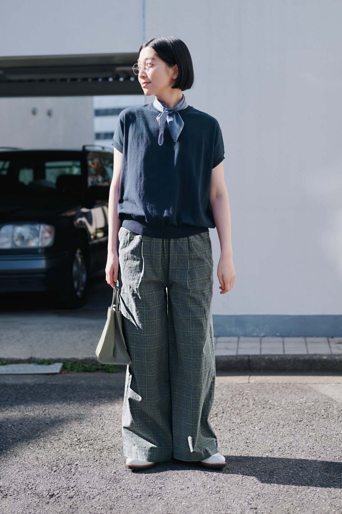 THREE FIFTY STANDARD|THREE FIFTY STANDARD　グリーンラインのチェックパンツ