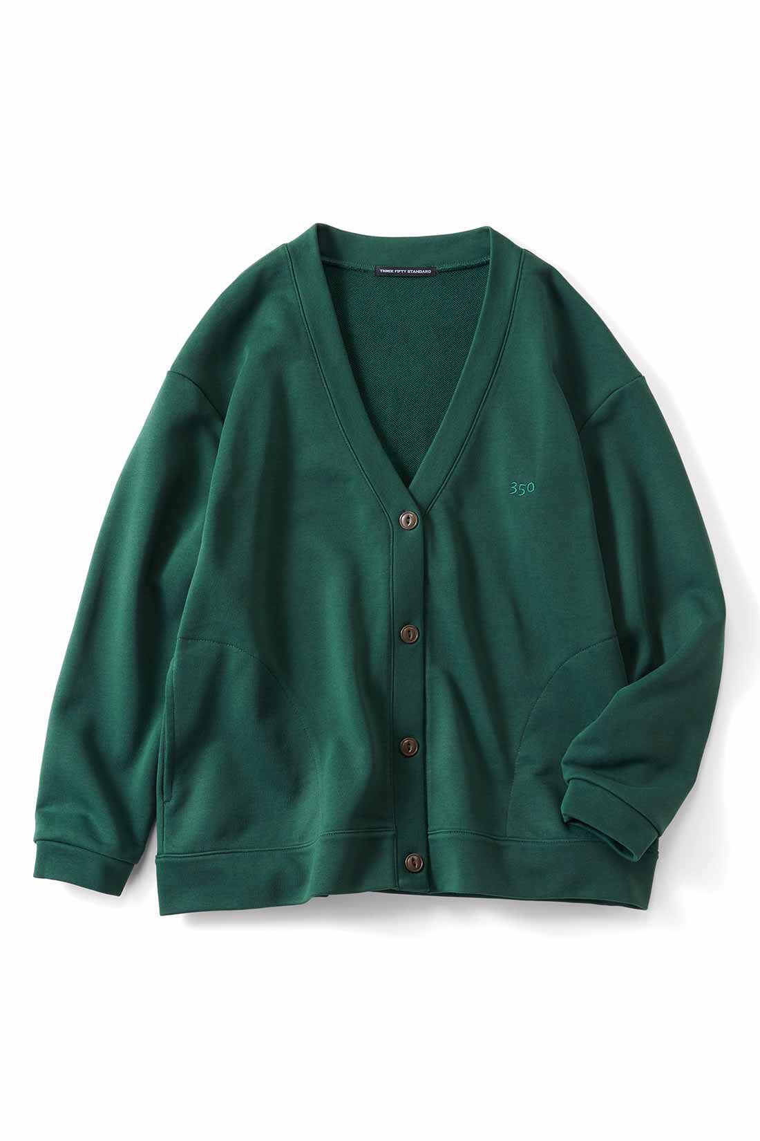 THREE FIFTY STANDARD|THREE FIFTY STANDARD Vネックカーディガン〈グリーン〉|グリーン