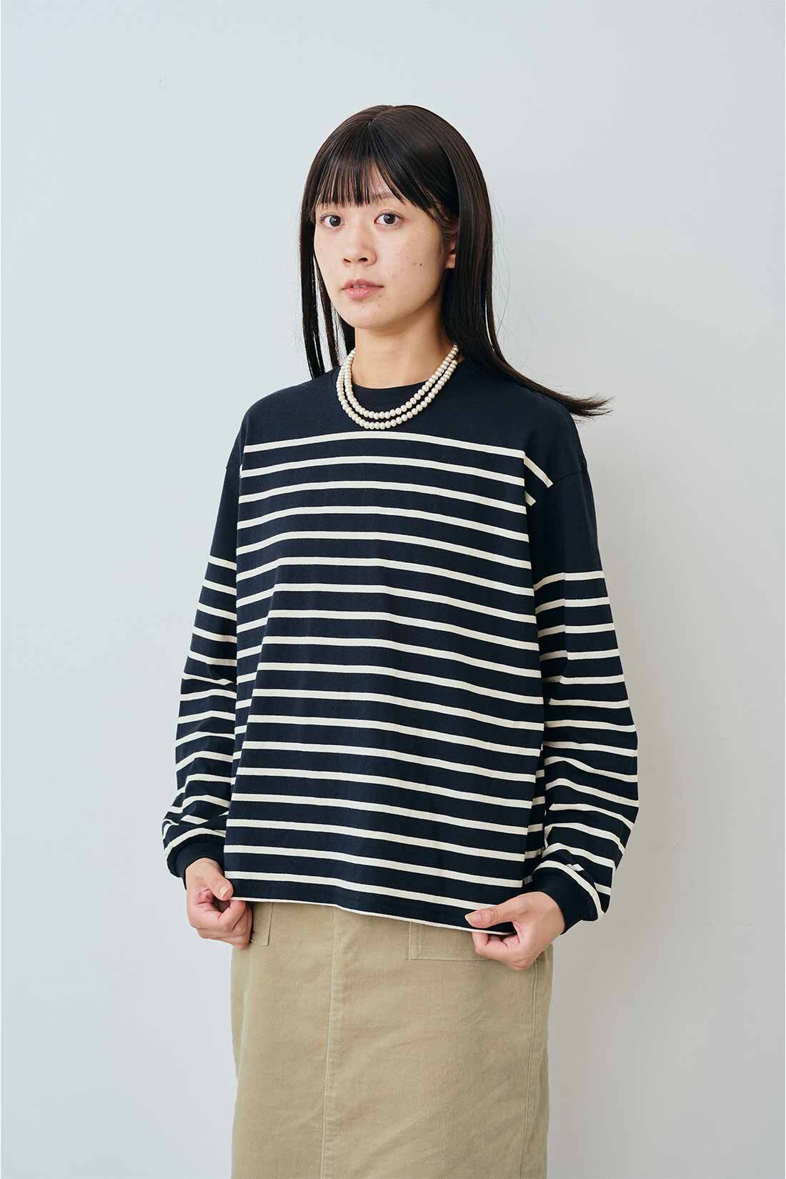 THREE FIFTY STANDARD|THREE FIFTY STANDARD 桜の木から削り出したウッドパールロングネックレス